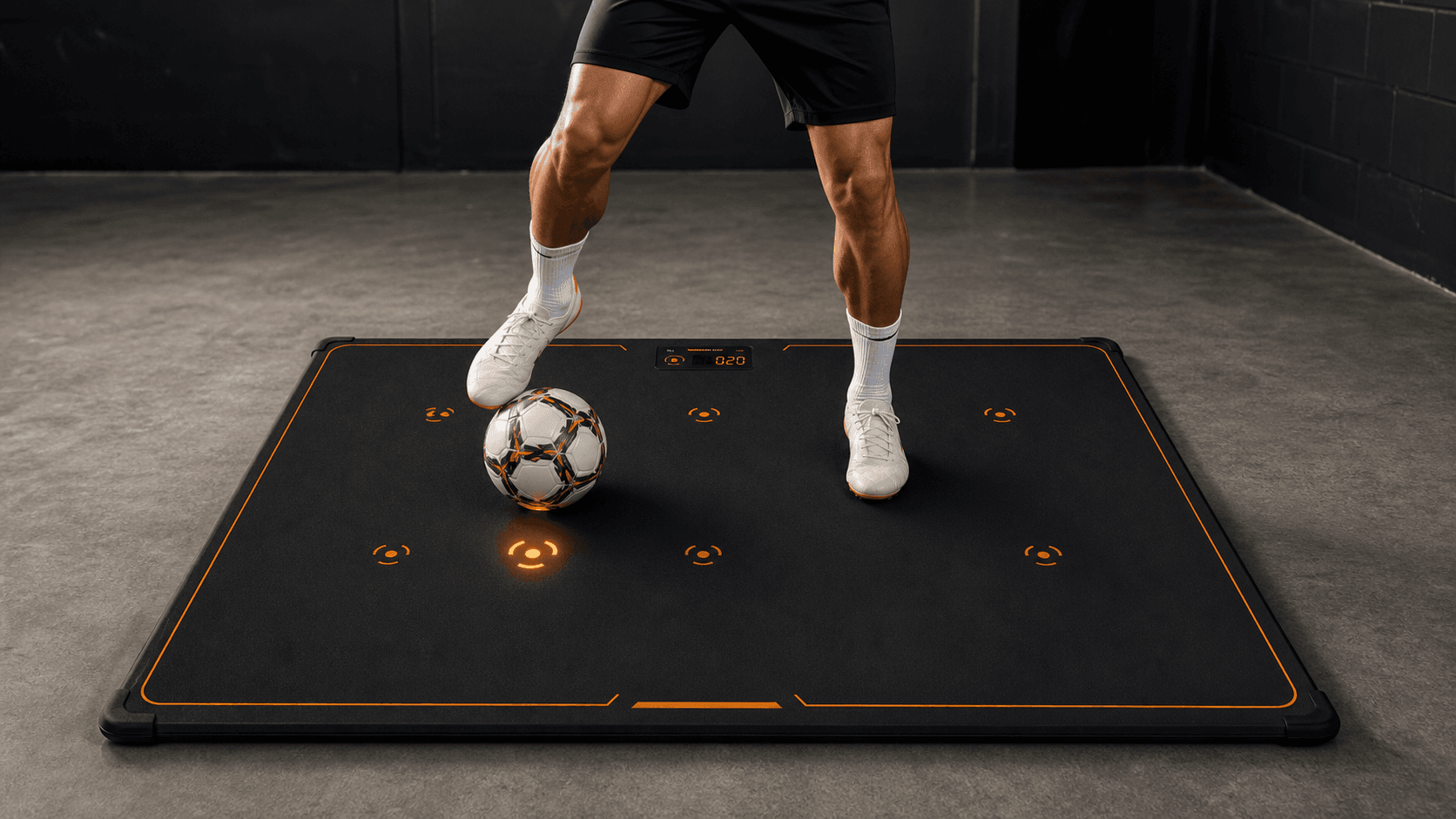 Soccer ball mastery training on the STRK smart football mat